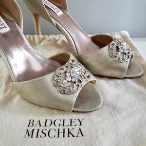 Badgley Mischka Gold Seneca II D'orsay MP3151B